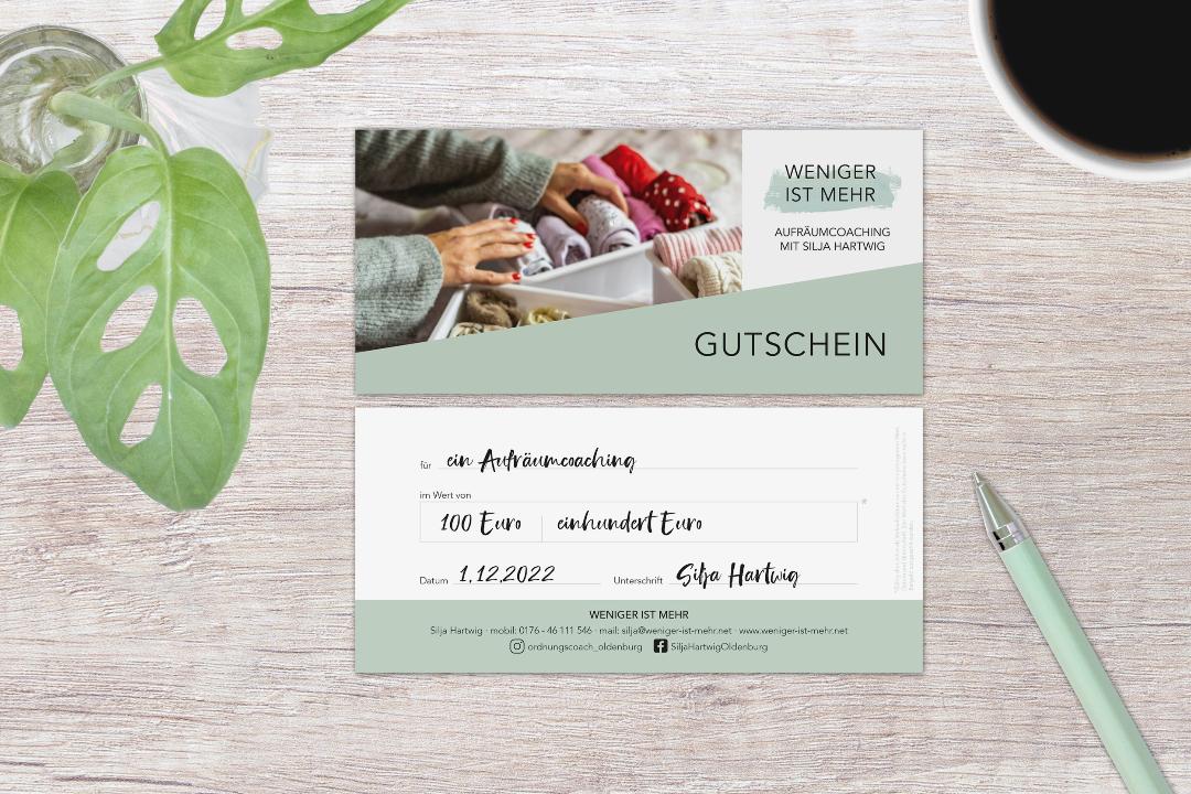 Gutschein Aufräumcoaching
